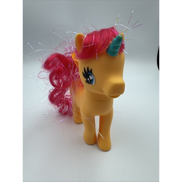 Gi Go Toy 5" Unicorn Pony Gi-Go  Yellow Vintage‎ MLP Figure - Picture 2 of 5